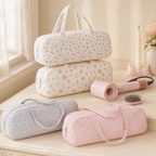 CouldNook Hair Tool Storage Bag - Quilted Long Case and Handles