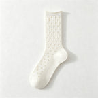 CouldNook Sheer Patterned Crew Socks-Light Sheer Finish