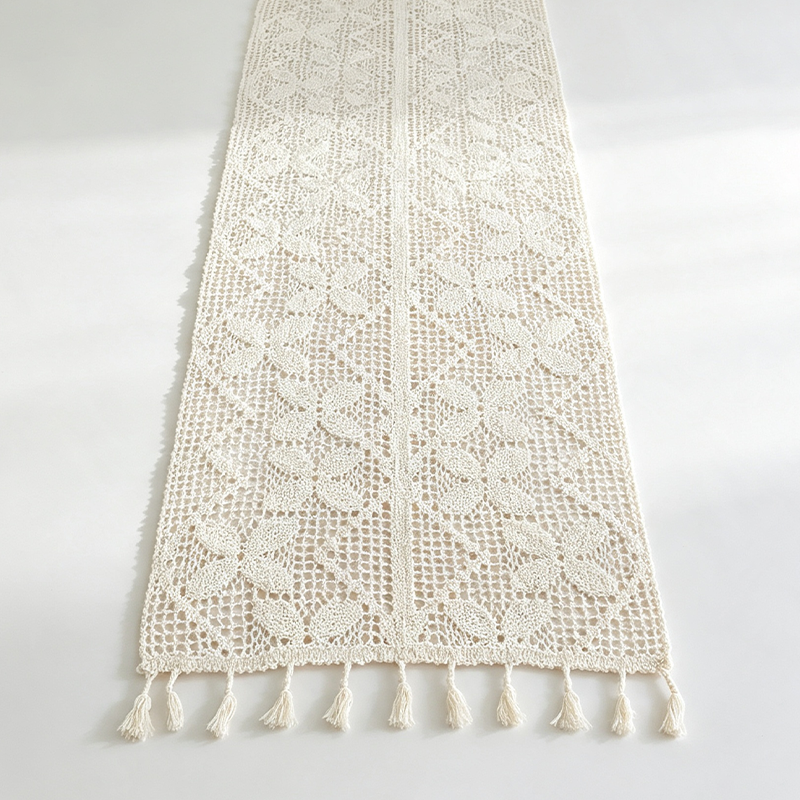 CouldNook Crochet-Look Table Runner - Console Table Accent