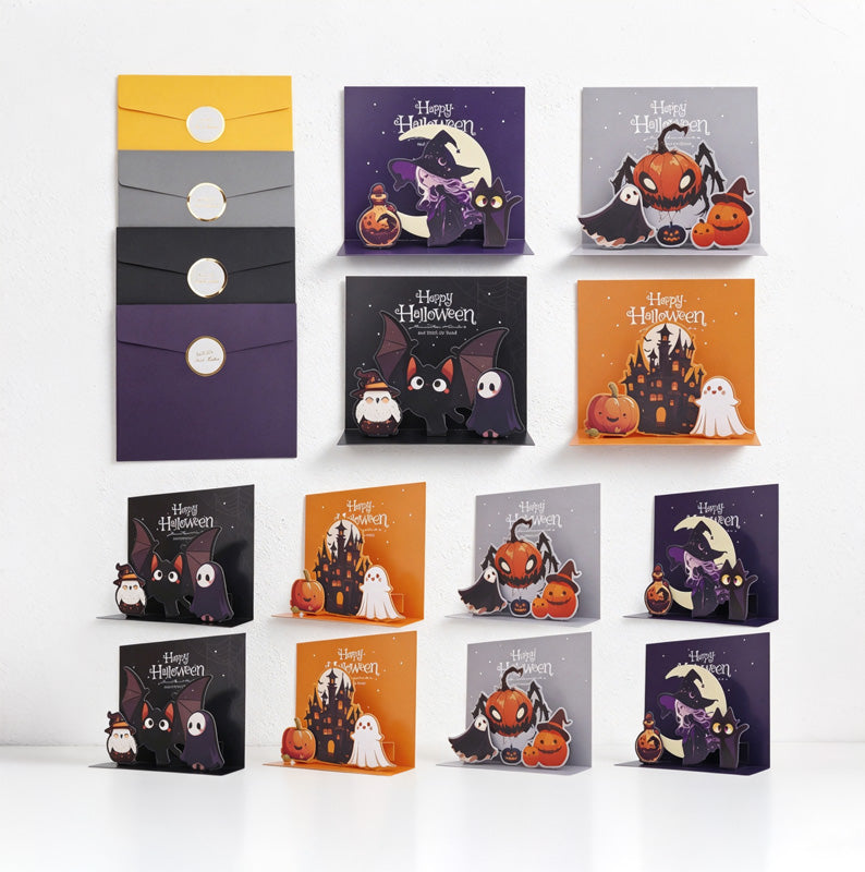 CouldNook Halloween Pop-Up Greeting Card - Four Scene Set