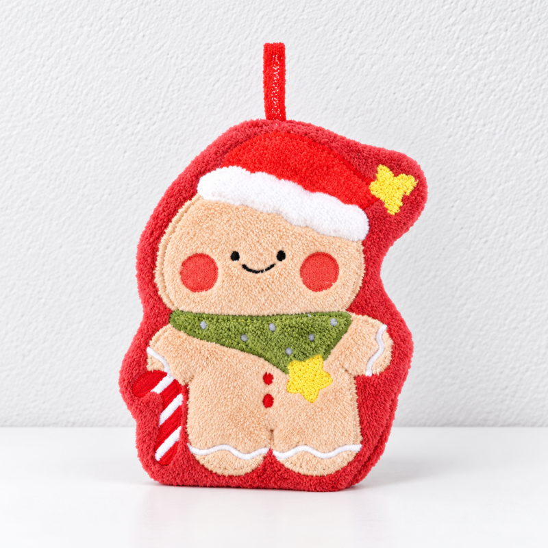 Christmas Hanging Hand Towels with Embroidered Character Details