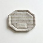 CouldNook Striped Octagon Drink Coaster - Warm Table Accent
