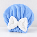 CouldNook Hair Drying Cap - Contrasting Plush Bow