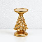 CouldNook Christmas Resin Candle Holder - Sculpted Trees And Festive Figures