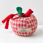 Apple Bag Charm - Floral Fabric and Hanging Ring