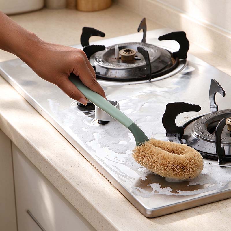 CouldNook Coir Pot Brush - Looped Head Long Handle