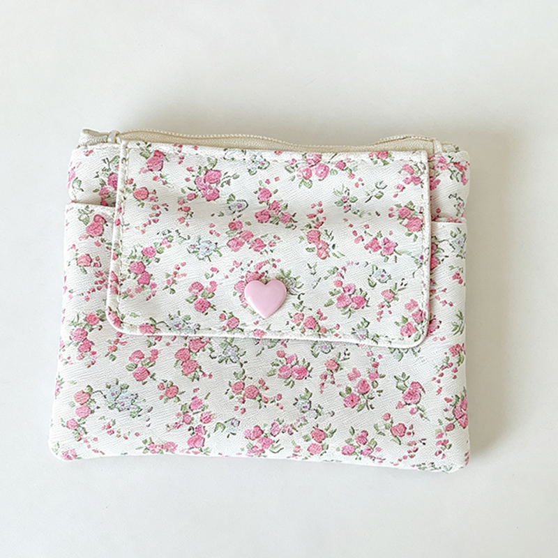 CouldNook Floral Mini Zip Organizer Bag - Practical Room Accent