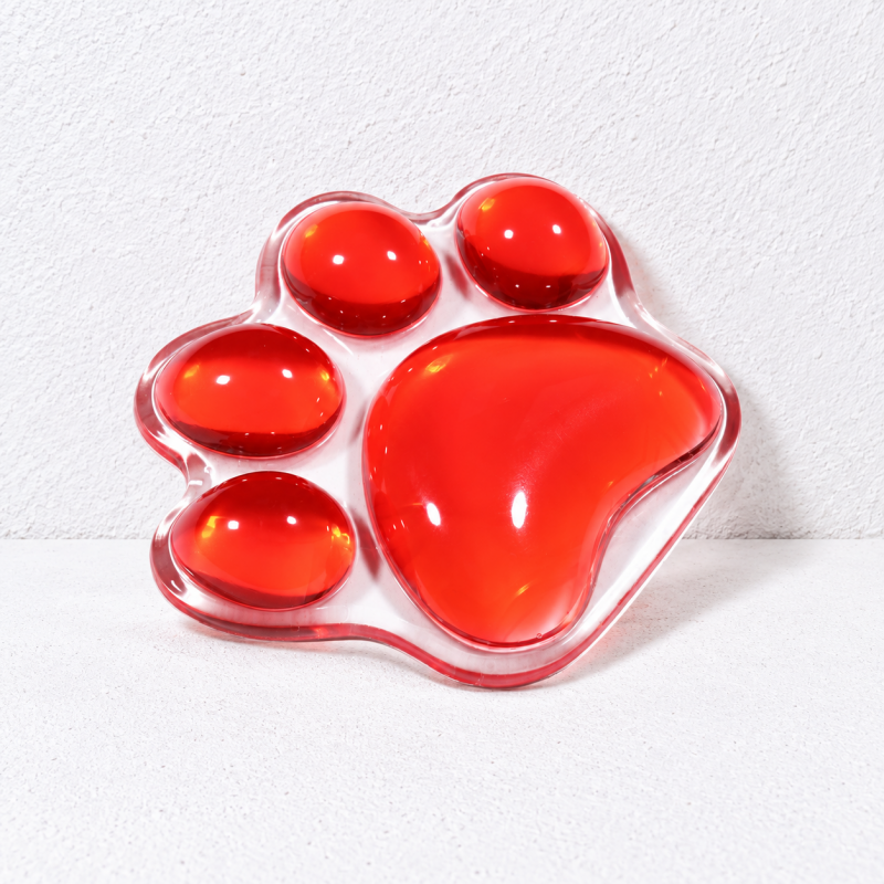 CouldNook Transparent Wrist Rest - Rounded Paw-Shaped Desk Cushion