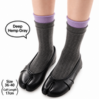 CouldNook Split-Toe Crew Socks - Double Cuff Contrast