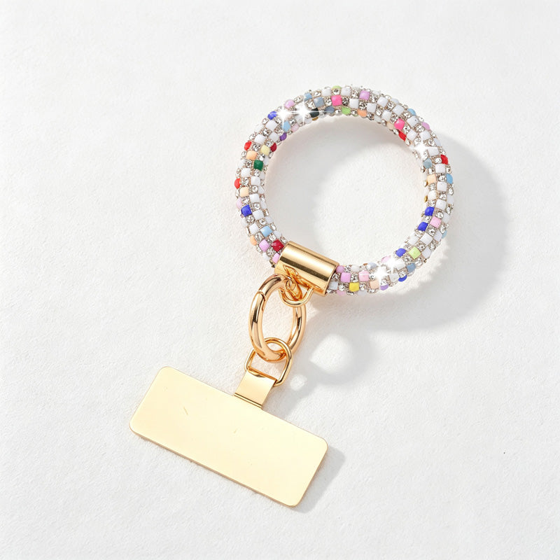 CouldNook Rhinestones Set Phone Strap with Rounded Links