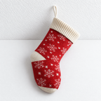 CouldNook Knit Christmas Stocking - Snowflake and Stripe Designs
