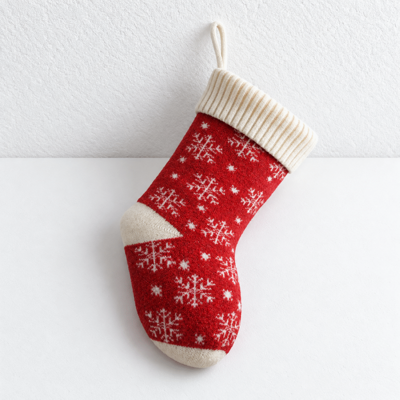 CouldNook Knit Christmas Stocking - Snowflake and Stripe Designs