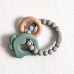 CouldNook Animal Teether - Beaded Loop and Shaped Wooden Pieces