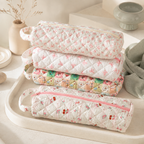 CouldNook Quilted Padded Hair Dryer Storage Bag‑Portable Handheld Hair Styling Tool Pouch