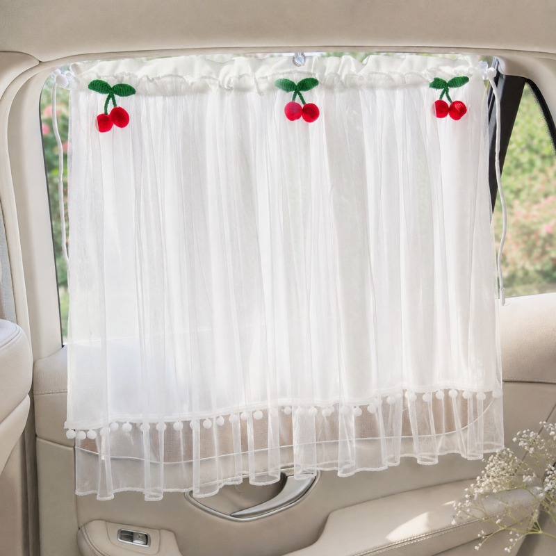 CouldNook Cherry Car Window Shade - Mesh Privacy Curtain