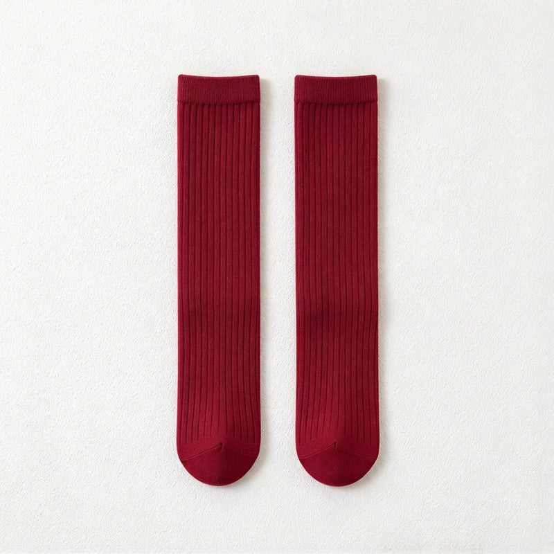 CouldNook Solid Knee-High Socks - Smooth Body And Broad Upper Band
