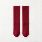 CouldNook Solid Knee-High Socks - Smooth Body And Broad Upper Band