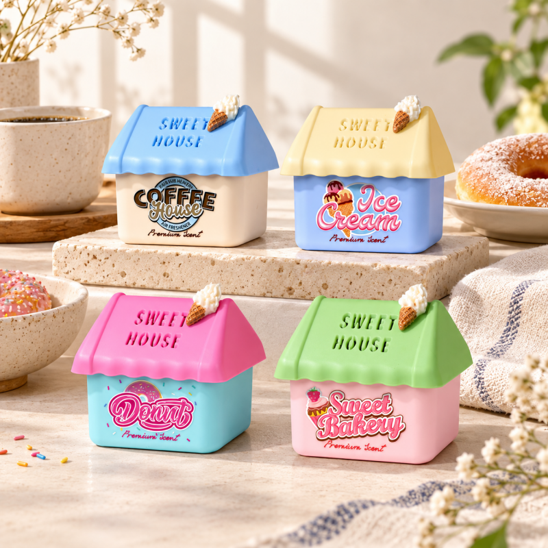 CouldNook Dessert House Air Freshener - Colorful Pitched Roof