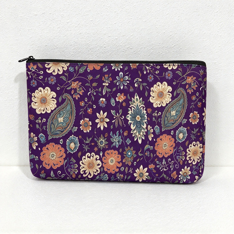 CouldNook Paisley Makeup Storage Bag - Floral Prints And Gusseted Base