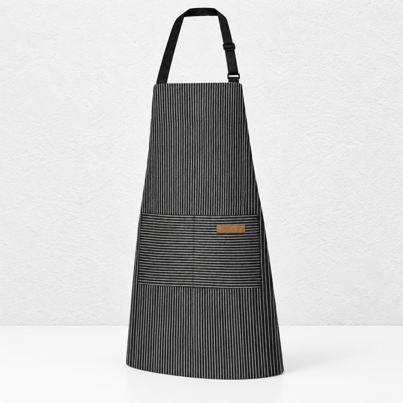 CouldNook Striped Cooking Apron - Adjustable Neck Strap