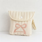 CouldNook Cute Embroidered Sanitary Pouch‑Portable Mini Storage Bag for Sanitary Napkins