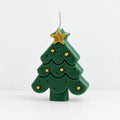 Xmas Tree Candle - Painted Xmas Green