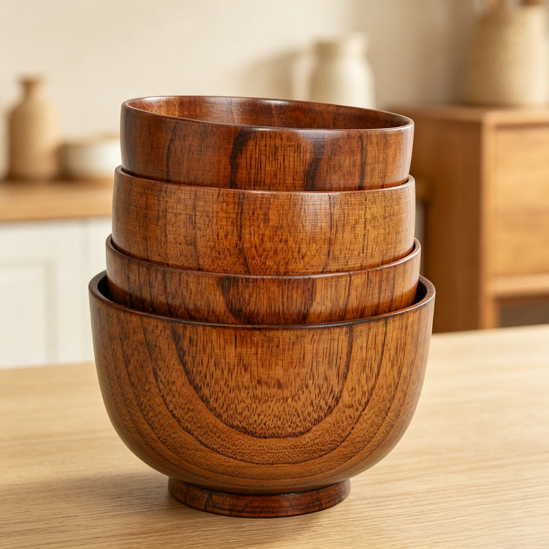 CouldNook Jujube Wood Bowl - Five Rounded Table Forms