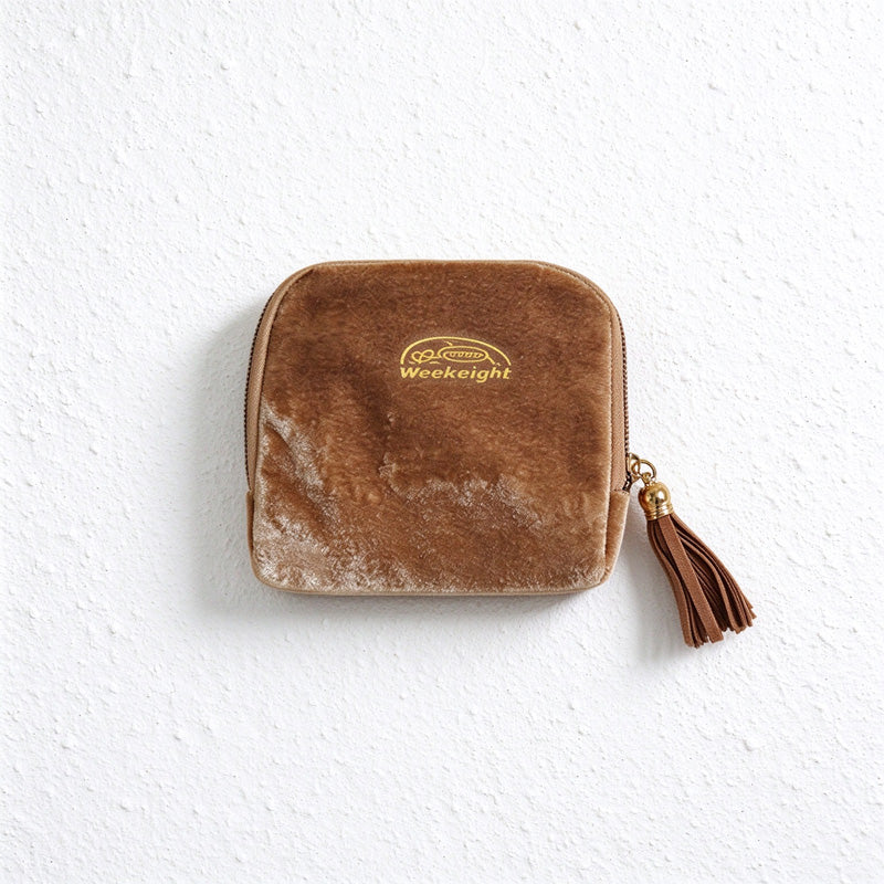 Velvet Jewelry Organizer with Six Inner Pockets