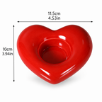 CouldNook Heart Tealight Candle Holder - Rounded Ceramic