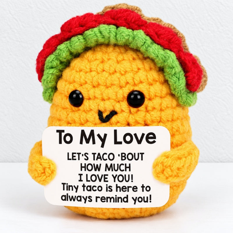 CouldNook Crocheted Character Doll - Textured Shapes And Little Message Cards