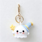 CouldNook Yarn Ghost Doll Keychain - Hat and Clasp Variations