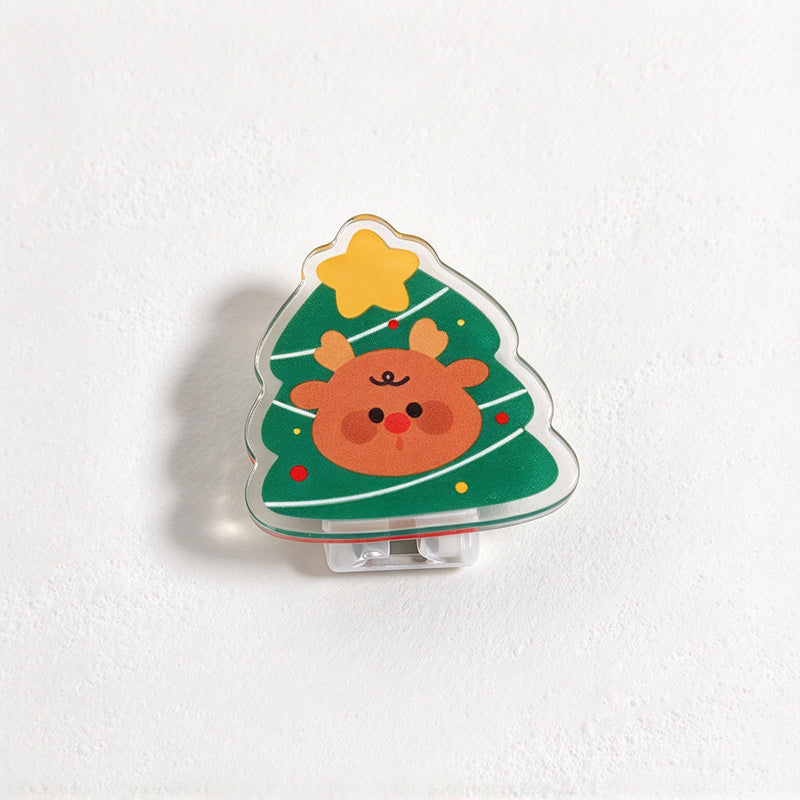 CouldNook Christmas Memo Clip - Festive Characters And Clear Shaped Border