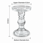 CouldNook Decorative Glass Candle Holder - Sculpted Shapes