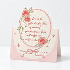 CouldNook Pink Rose Pop Up Card - Romantic Shaped Artwork