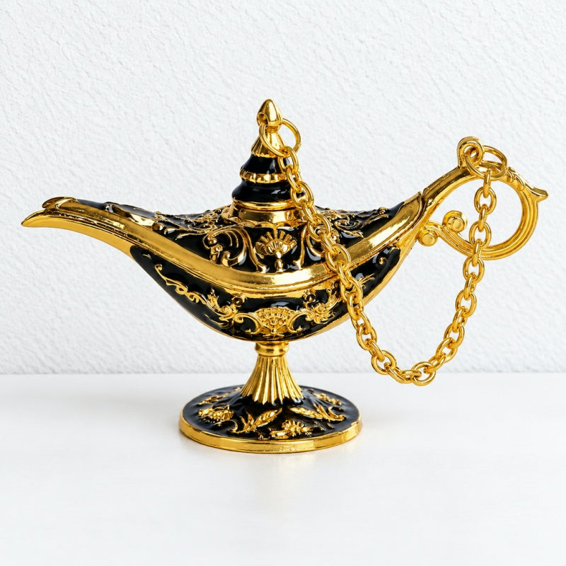 CouldNook Genie Lamp Ornament - Ornate Scrollwork And Curved Spout