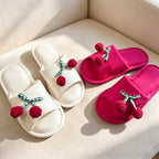 CouldNook Bow Slide Slippers - Five Soft and Rich Colors