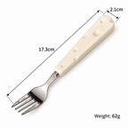Cheese-Pattern Flatware - Ceramic Handles and Polished Heads