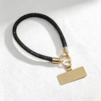 CouldNook Rhinestones Set Wrist Phone Strap with Square RhinestonesAccents