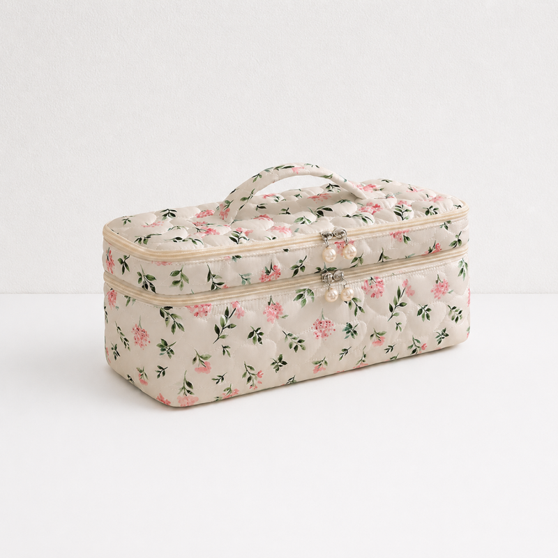 CouldNook Large‑Capacity Cosmetic Bag‑Dual‑Layer Travel Storage Pouch With Handle