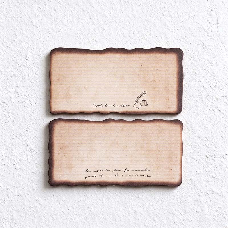 CouldNook Aged Letter Sticky Notes - Darkened Borders And Botanical Details