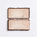 CouldNook Aged Letter Sticky Notes - Darkened Borders And Botanical Details