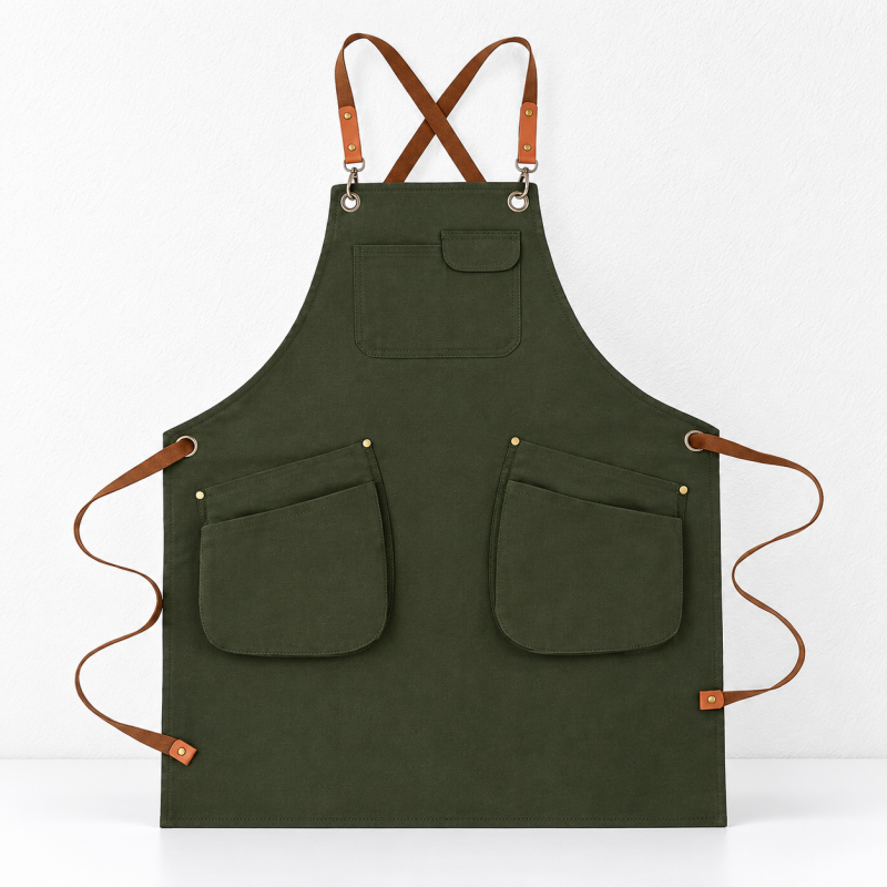 CouldNook Patterned Cooking Apron - Rounded Practical Form Kitchen Wear