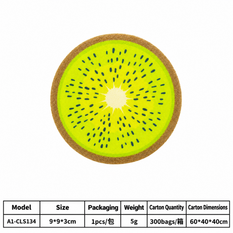 Fruit Slice Dishwashing Sponges with Round Printed Faces