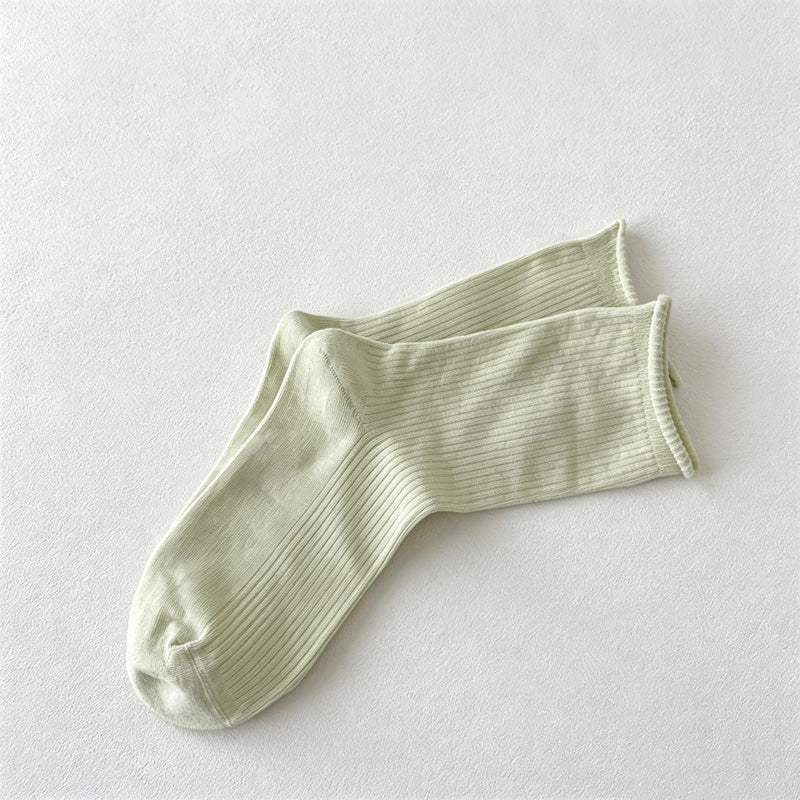 CouldNook Ribbed Crew Socks-Classic Crew Height