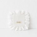 CouldNook Heart Print Cotton Lace Coaster - Ruffled Edge