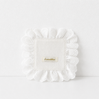 CouldNook Heart Print Cotton Lace Coaster - Ruffled Edge