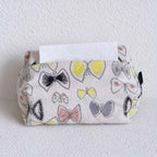 CouldNook Butterfly Tissue Box Cover - Embroidered Wings And Folded Sides