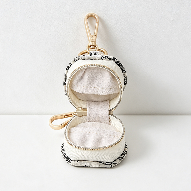 CouldNook Keychain Mini Round Jewelry Case - Everyday Display Detail