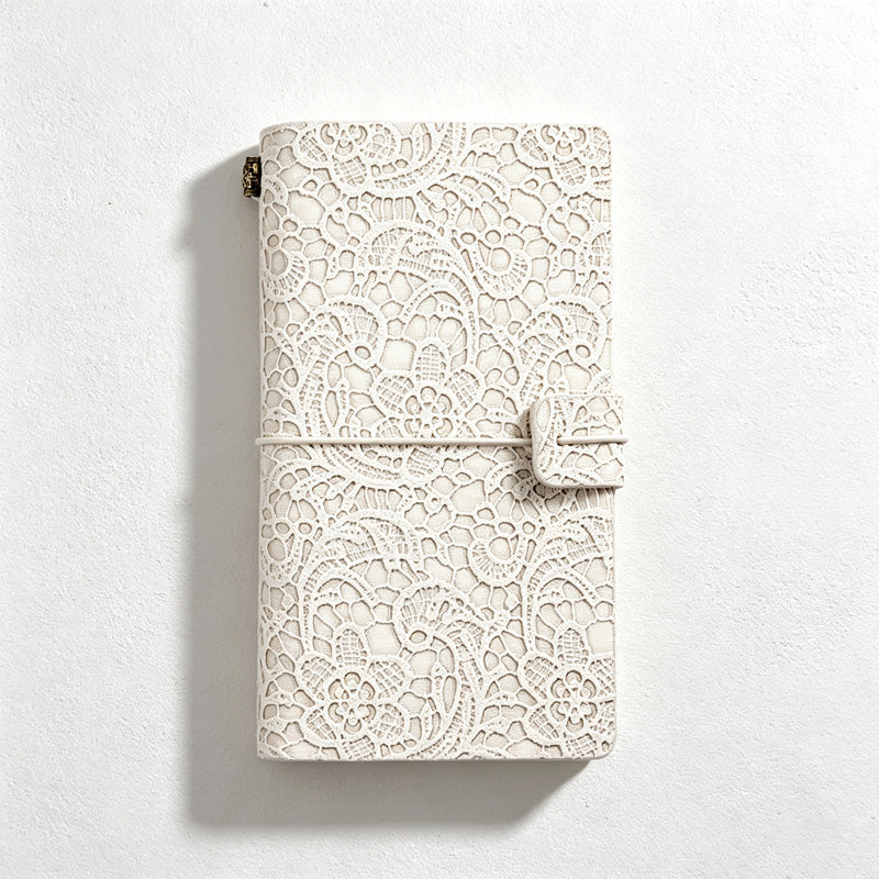 CloudNook 3-in-1 Embossed Floral A6 Notebook‑Refillable Vintage Journal