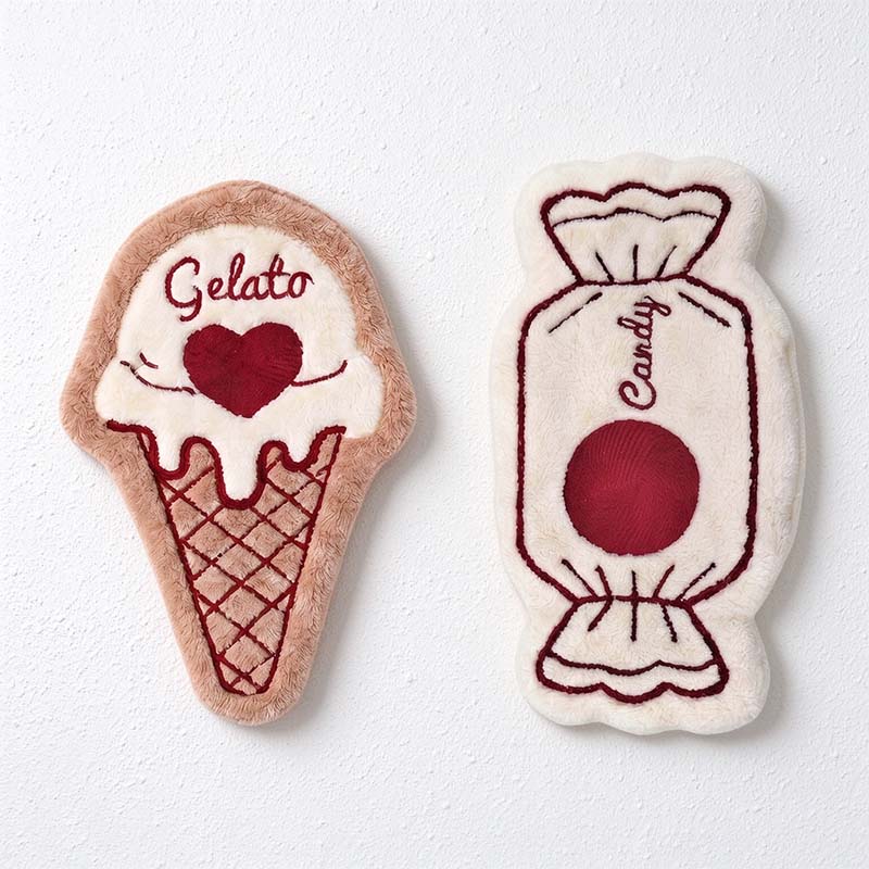 CouldNook Dessert Hanging Hand Towel - Shaped Fleece And Embroidered Details